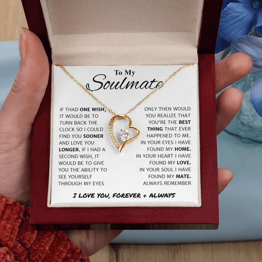 To my soulmate necklace, Love Necklace For Her, Gifts For Wife From Husband