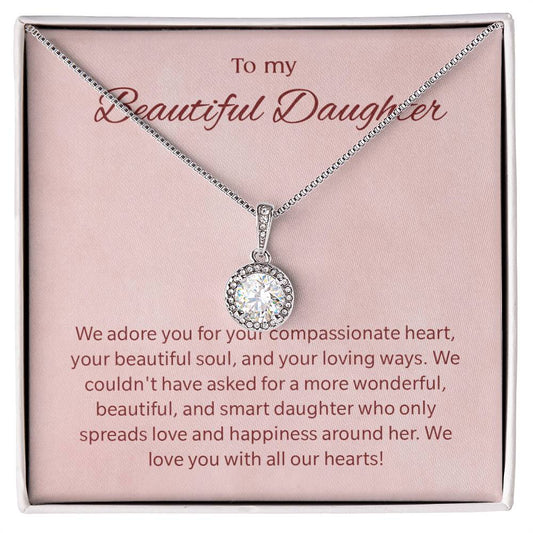 To My Daughter Gifts - Daughter Jewelry For Christmas, Thanksgiving, Birthday, Graduation, Wedding