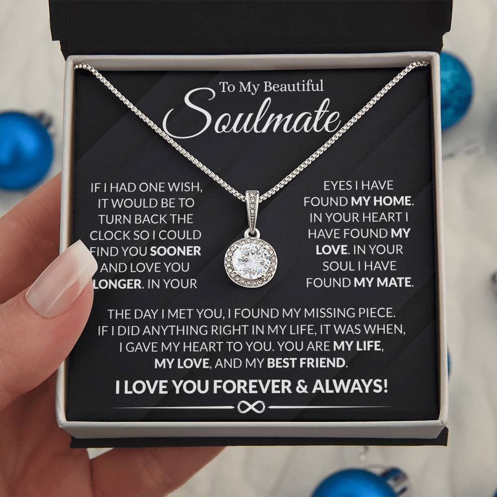 To My Soulmate -  Necklace Gift For Her