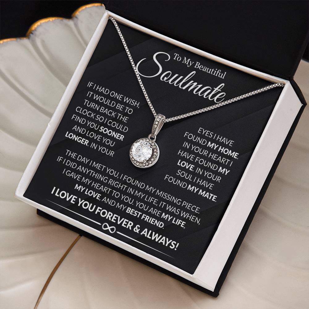 To My Soulmate -  Necklace Gift For Her