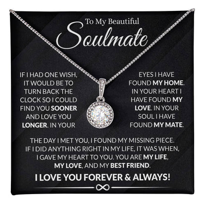 To My Soulmate -  Necklace Gift For Her