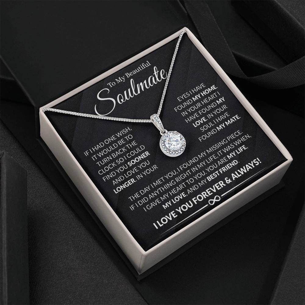 To My Soulmate -  Necklace Gift For Her