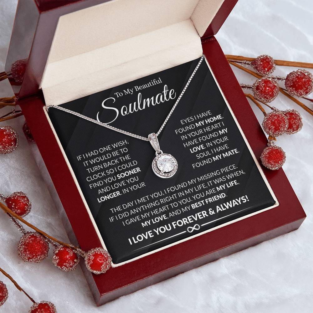 To My Soulmate -  Necklace Gift For Her