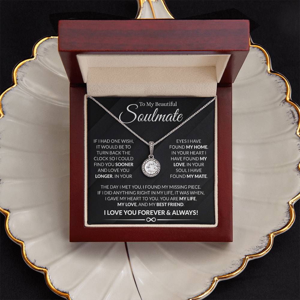 To My Soulmate -  Necklace Gift For Her