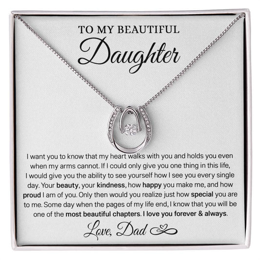 To My Daughter Gifts - Daughter Jewelry For Christmas, Thanksgiving, Birthday, Graduation, Wedding