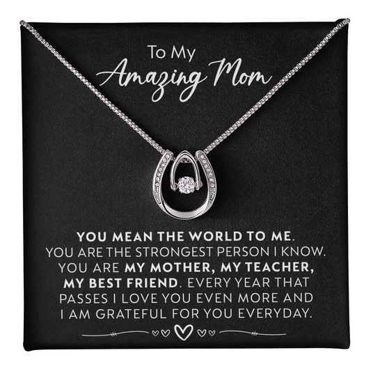To My Mom Necklace, Birthday Gift For Mom - Jewelry Keepsake Gifts for Mother