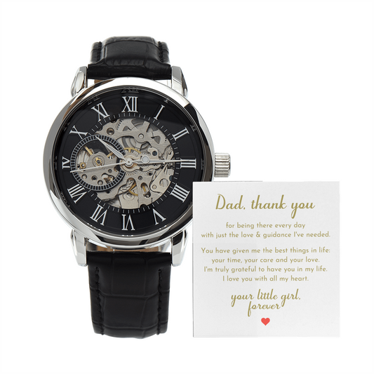 Gift For Dad From Daughter - Luxury Openwork Watch