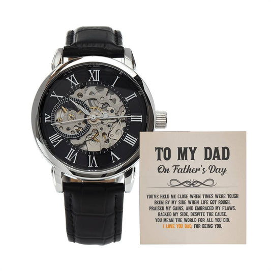 To My Dad On Father' s Day Gift - Luxury Openwork Watch
