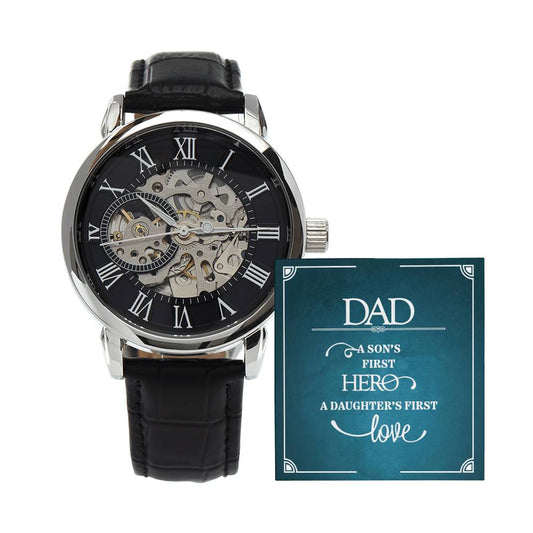 Dad a sons first Hero - Luxury Openwork Watch