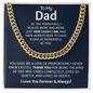 To My Dad Cuban Chain Necklace - Christmas Gifts For Dad
