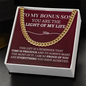 Gifts For Bonus Son, To My Bonus Son Cuban Link Chain