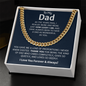 To My Dad Cuban Chain Necklace - Christmas Gifts For Dad
