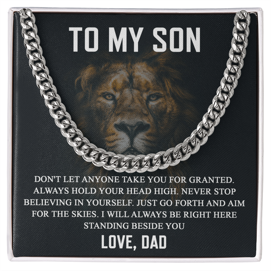 To My Son Gift From Dad - Cuban Link Chain