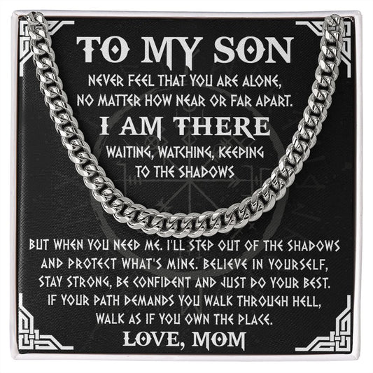 To My Son Cuban Chain Necklace, Son Gifts from Mom, Gifts For Son From Mother, Mom To Son Birthday Gifts, Gift for Son Graduation From Mom