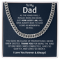 To My Dad Cuban Chain Necklace - Christmas Gifts For Dad