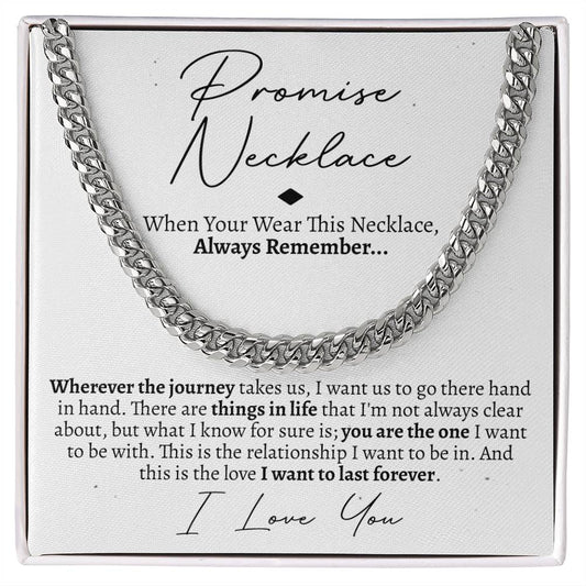 To My Man Cuban Chain Necklace, Husband Gifts from Wife, Gifts for Him on Anniversary - #MAN6