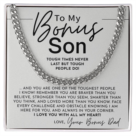 Gifts For Bonus Son, To My Bonus Son Cuban Link Chain