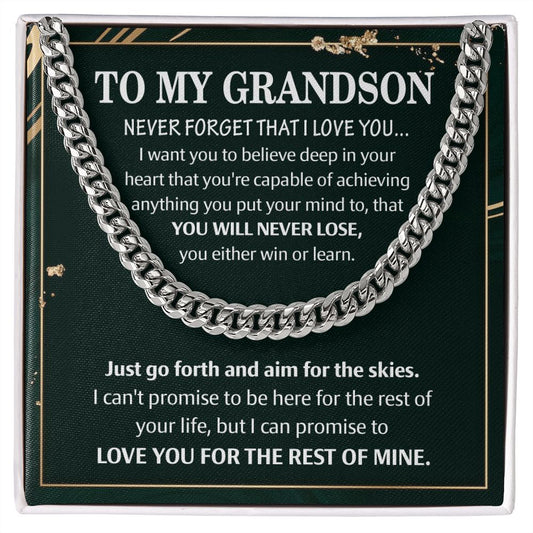 Grandson Gifts From Grandparents - CUBAN LINK