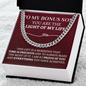 Gifts For Bonus Son, To My Bonus Son Cuban Link Chain