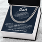 To My Dad Cuban Chain Necklace - Christmas Gifts For Dad