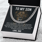 To My Son Gift From Dad - Cuban Link Chain