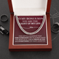 Gifts For Bonus Son, To My Bonus Son Cuban Link Chain