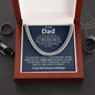 To My Dad Cuban Chain Necklace - Christmas Gifts For Dad
