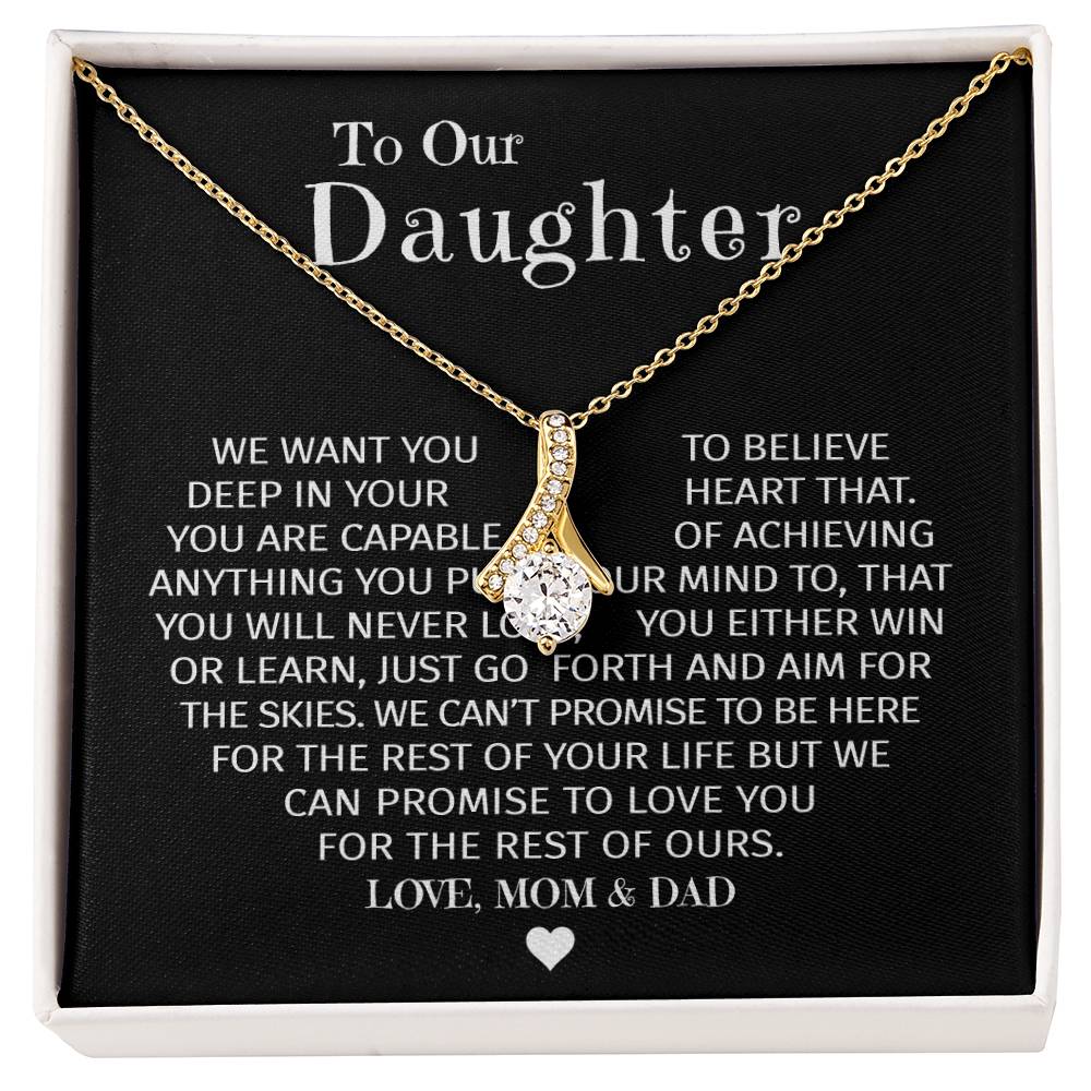To My Daughter Gifts - Daughter Jewelry For Christmas, Thanksgiving, Birthday, Graduation, Wedding