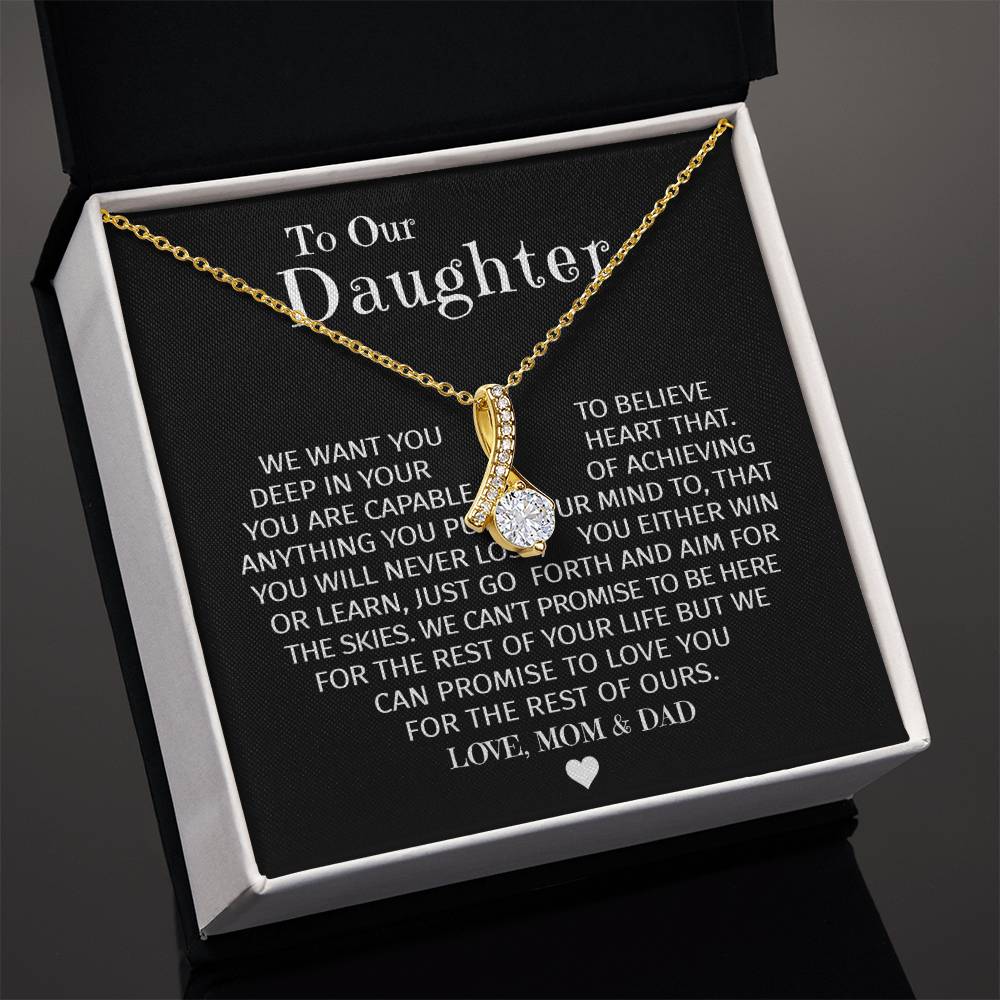 To My Daughter Gifts - Daughter Jewelry For Christmas, Thanksgiving, Birthday, Graduation, Wedding