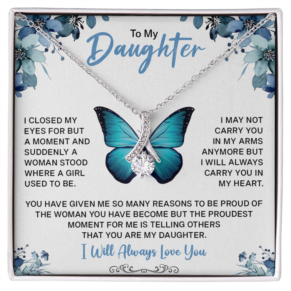 To My Daughter Gifts - Daughter Jewelry For Christmas, Thanksgiving, Birthday, Graduation, Wedding