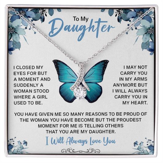 To My Daughter Gifts - Daughter Jewelry For Christmas, Thanksgiving, Birthday, Graduation, Wedding
