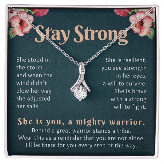 Cancer Survivor Necklace, Strong Woman Jewelry, Cancer Patient Gift, Cancer Warrior, Best Friend Gift, Breast Cancer Survivor Gifts