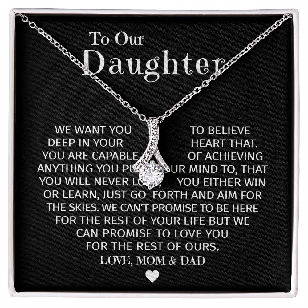 To My Daughter Gifts - Daughter Jewelry For Christmas, Thanksgiving, Birthday, Graduation, Wedding