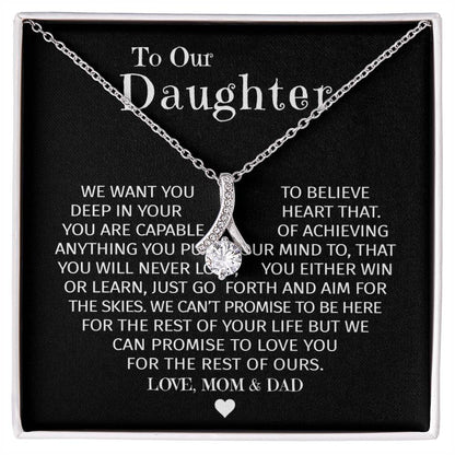 To My Daughter Gifts - Daughter Jewelry For Christmas, Thanksgiving, Birthday, Graduation, Wedding