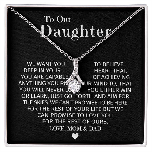 To My Daughter Gifts - Daughter Jewelry For Christmas, Thanksgiving, Birthday, Graduation, Wedding