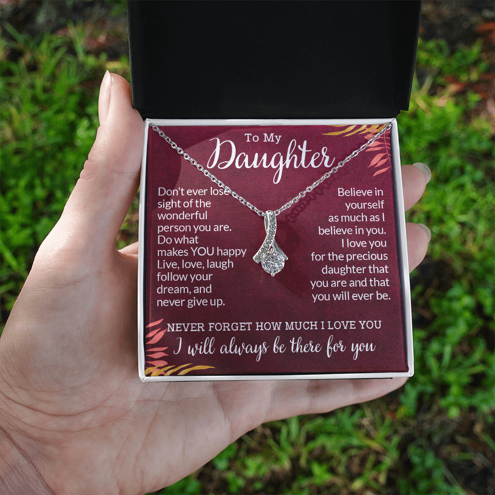 To My Daughter Gifts From Dad - Daughter Gifts, Daughter Jewelry For Birthday, Graduation