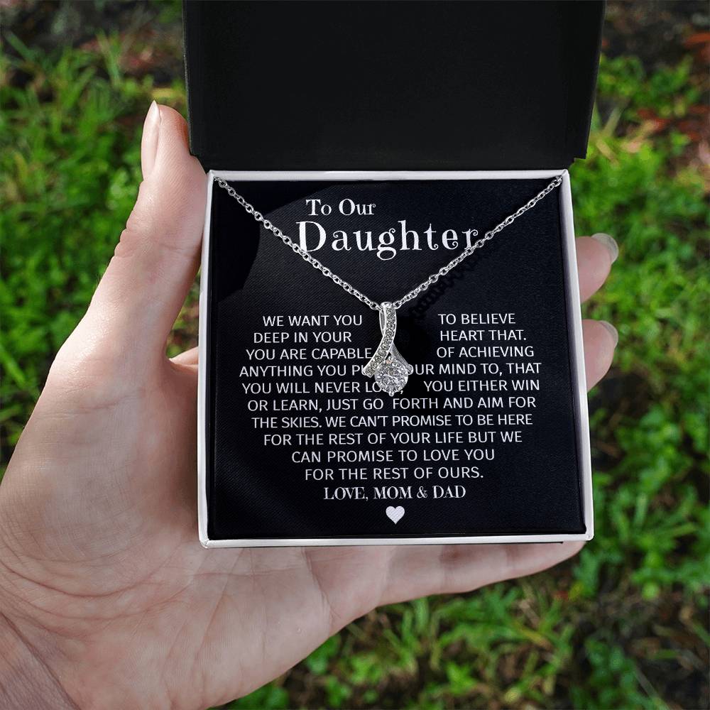 To My Daughter Gifts - Daughter Jewelry For Christmas, Thanksgiving, Birthday, Graduation, Wedding