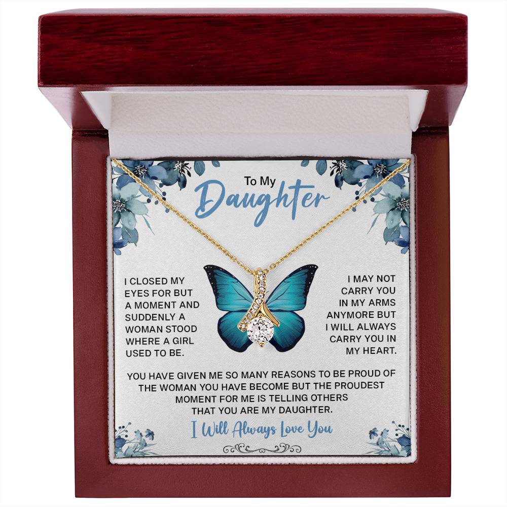 To My Daughter Gifts - Daughter Jewelry For Christmas, Thanksgiving, Birthday, Graduation, Wedding