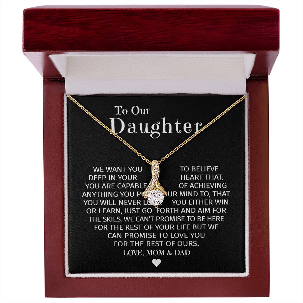 To My Daughter Gifts - Daughter Jewelry For Christmas, Thanksgiving, Birthday, Graduation, Wedding