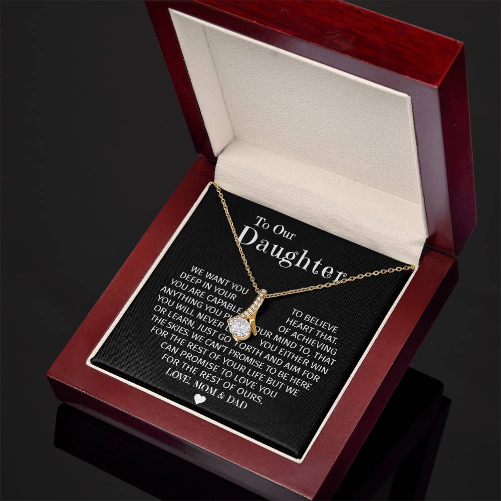 To My Daughter Gifts - Daughter Jewelry For Christmas, Thanksgiving, Birthday, Graduation, Wedding