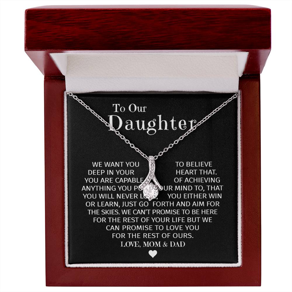 To My Daughter Gifts - Daughter Jewelry For Christmas, Thanksgiving, Birthday, Graduation, Wedding