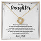 To My Daughter Gifts - Daughter Jewelry For Christmas, Thanksgiving, Birthday, Graduation, Wedding