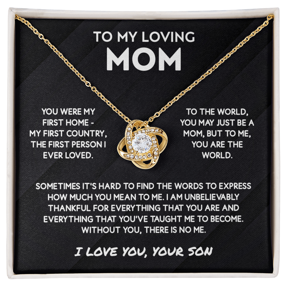 To My Mom Necklace From Son - Jewelry Gifts for Mother's Day