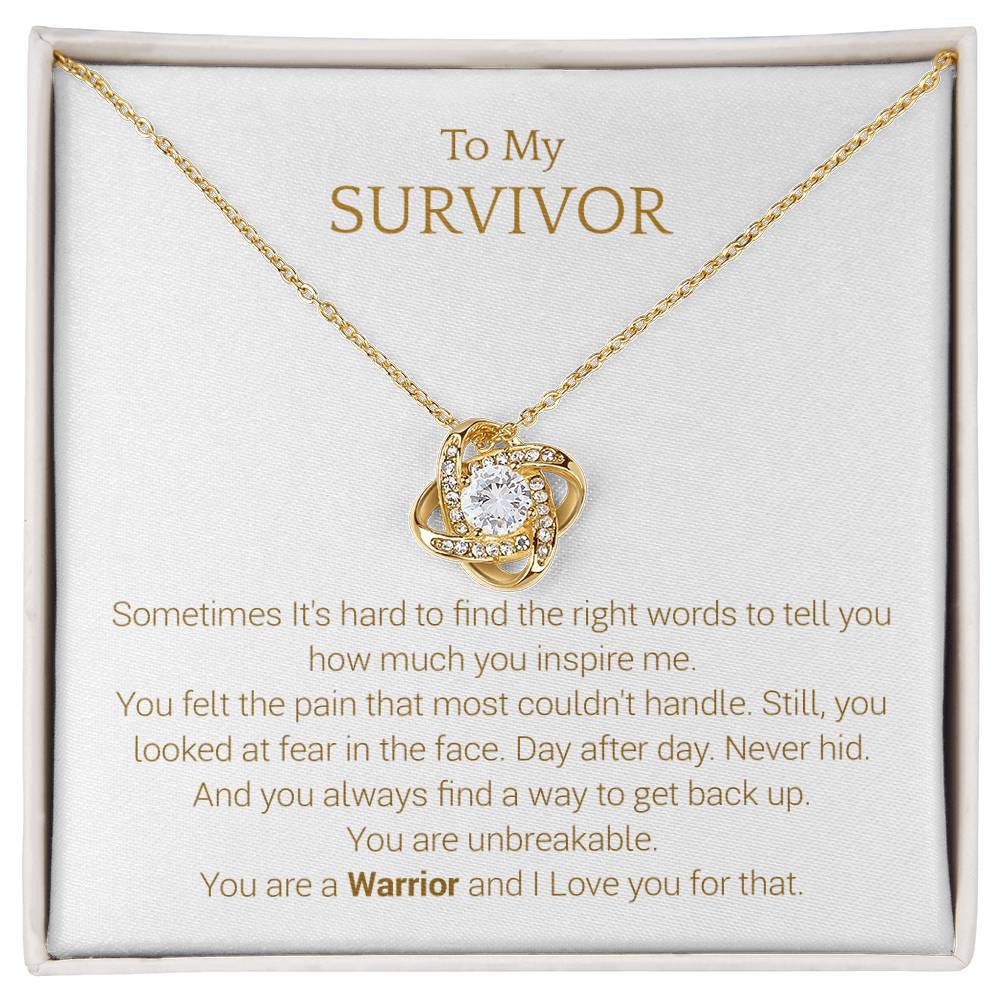 Encouragement Gifts for Women, Cancer Survivor Necklace, Inspirational Sympathy Cheer Up Gifts