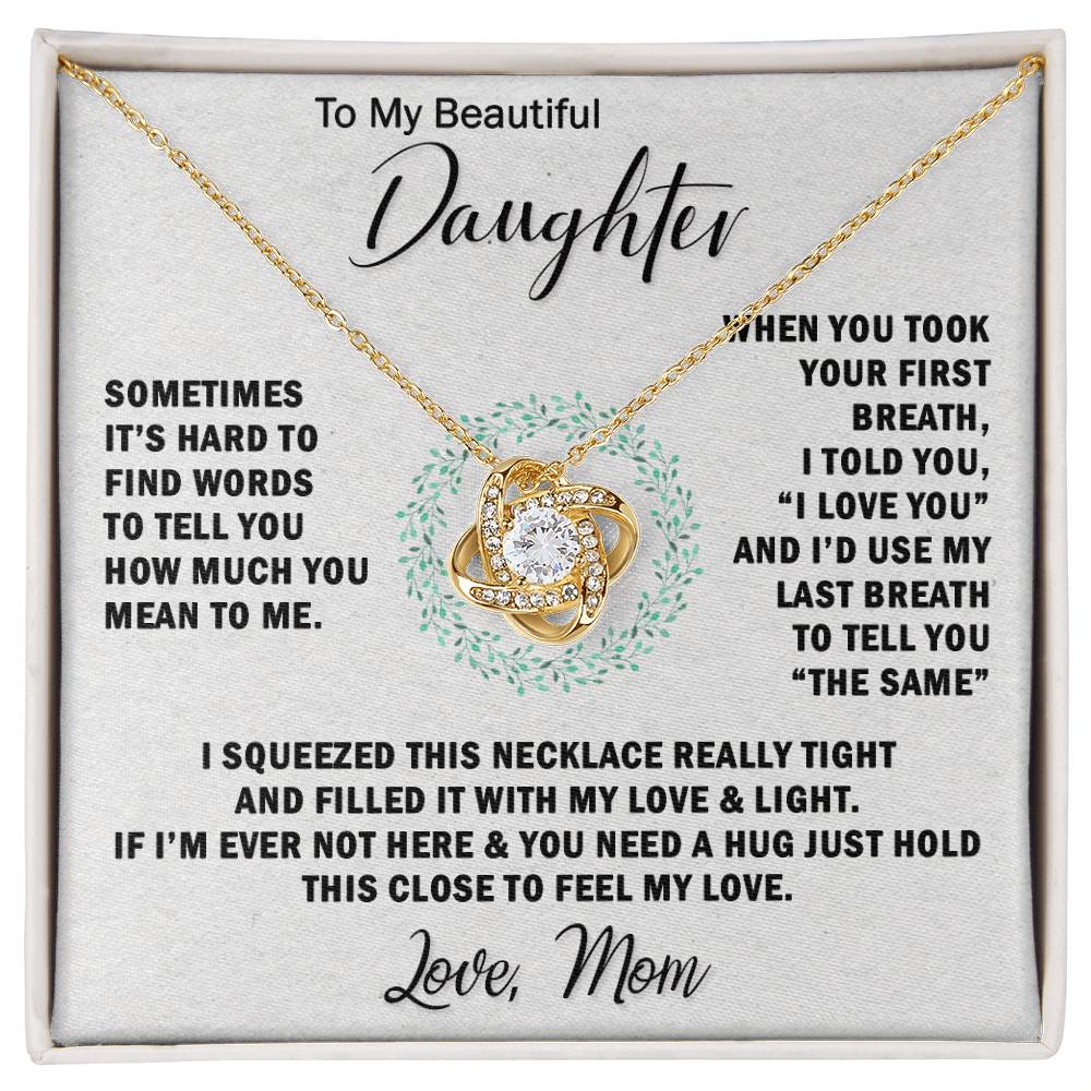To My Daughter Gifts - Daughter Jewelry For Christmas, Thanksgiving, Birthday, Graduation, Wedding