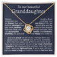 To Out Granddaughter Gift From Grandparents - Love Knot Necklace