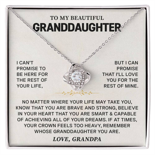 Gift For Granddaughter From Grandpa - To My Granddaughter Necklace