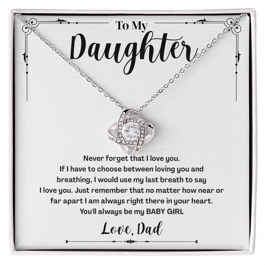 To My Daughter Gifts - Daughter Jewelry For Christmas, Thanksgiving, Birthday, Graduation, Wedding
