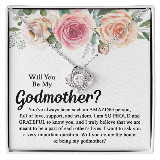 Godmother Proposal Gift - Love Knot Necklace