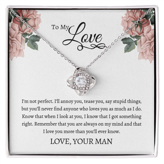 Love Knot Necklace Gift For Her